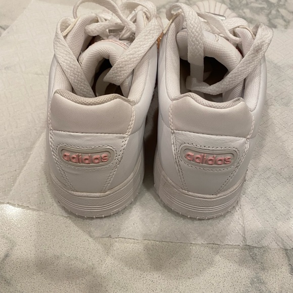 Adidas Superstars White and Pink Sneakers - Picture 2 of 5